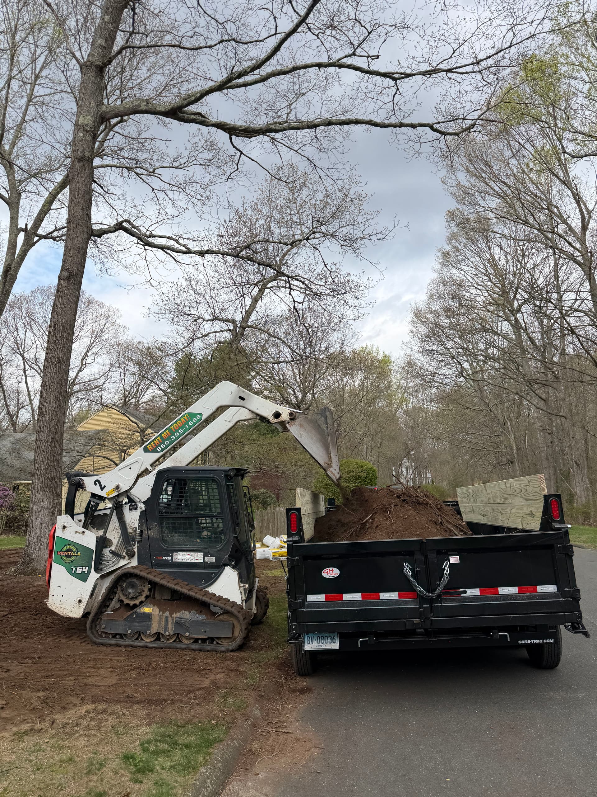Gallery photos for Madison CT Lawn Renovation in Progress: Image #2