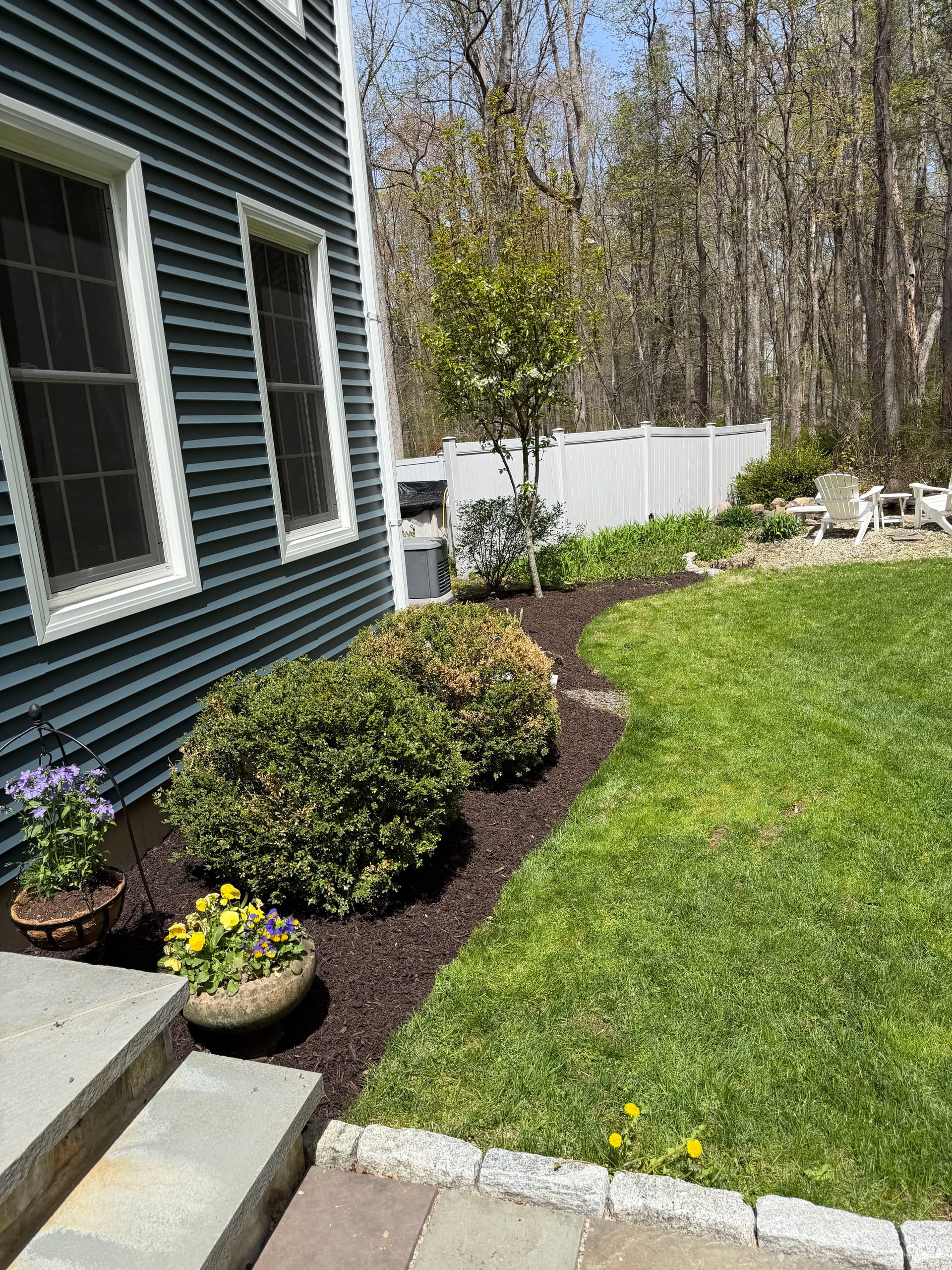 Fresh Mulch Installation Pulls This Killingworth Property Together image