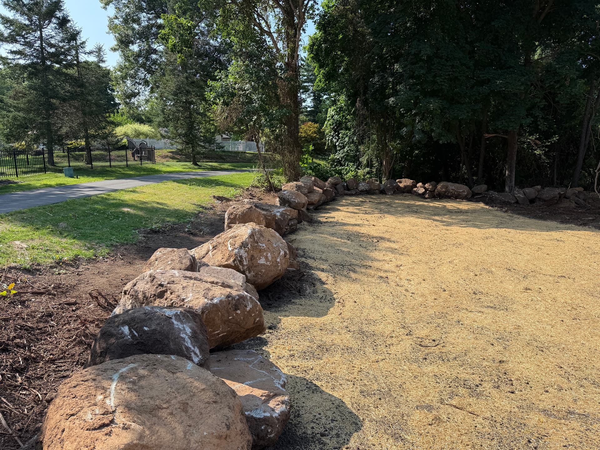 Gallery photos for Brush Clearing, Boulder Wall, and Fresh Wood Chips - Full Outdoor Overhaul: Image #2
