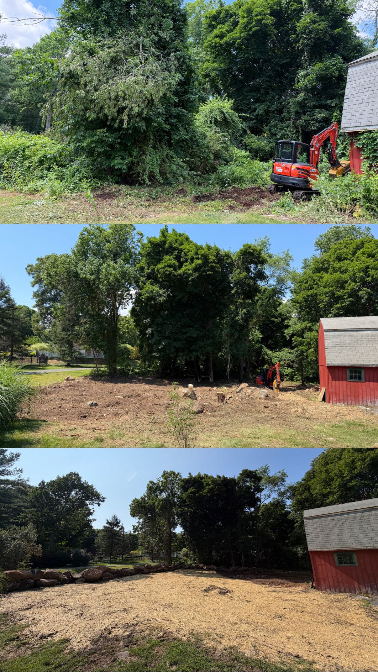 Brush Clearing, Boulder Wall, and Fresh Wood Chips - Full Outdoor Overhaul image