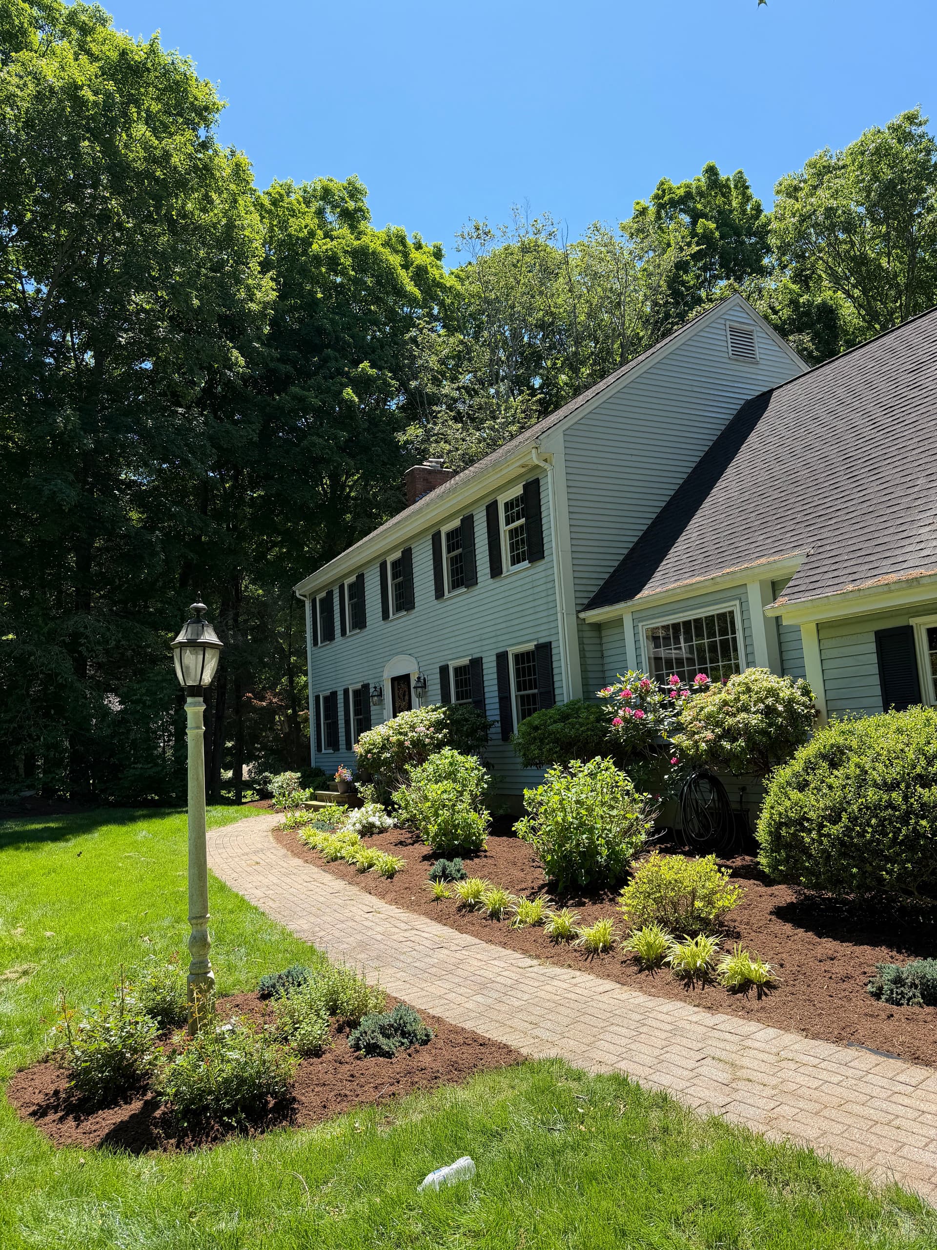 Fresh Mulch Install Gives Madison CT Home Sharp Curb Appeal image