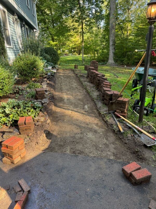 Gallery photos for Seamless Brick Walkway Installation: Image #1