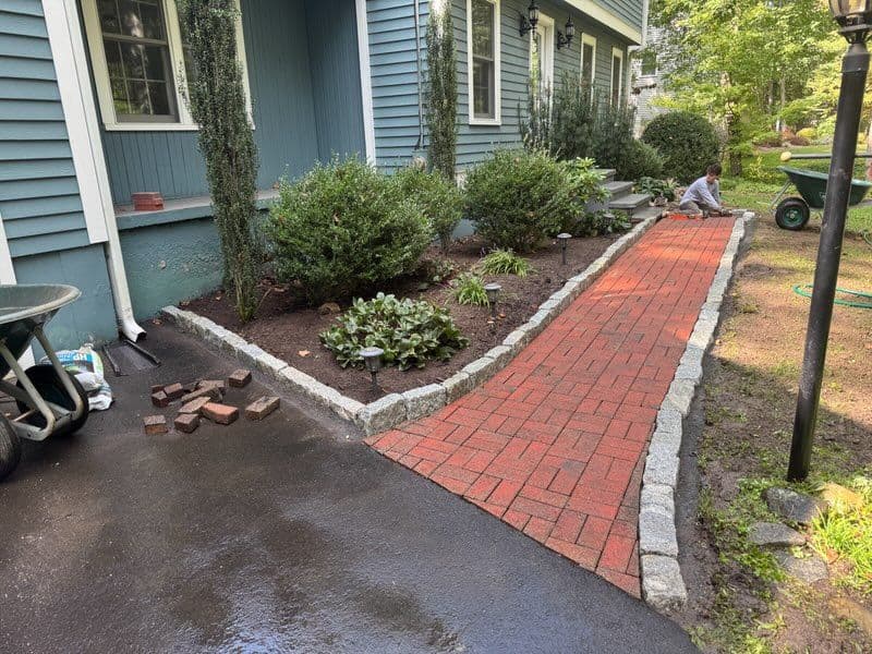 Gallery photos for Seamless Brick Walkway Installation: Image #3