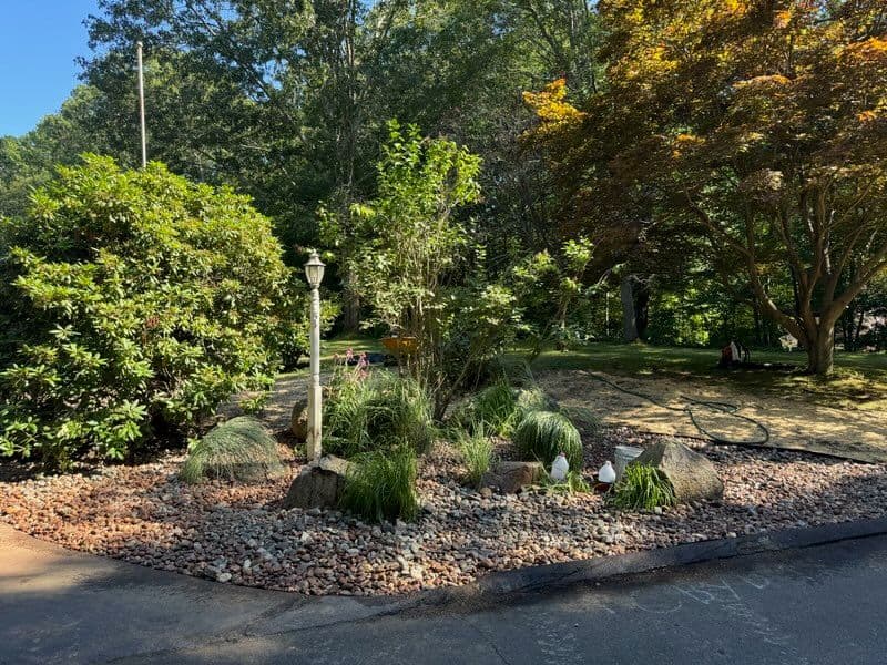 Gallery photos for Garden Transformation with River Rock in Madison CT: Image #1
